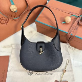 Replica Loro Piana Bobbin Medium Leather Hobo Bag #3727