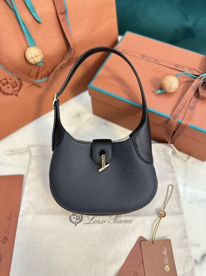 Replica Loro Piana Bobbin Medium Leather Hobo Bag #3727