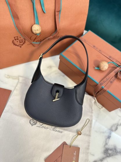  Loro Piana Bobbin Medium Leather Hobo Bag #3727 - Image 5