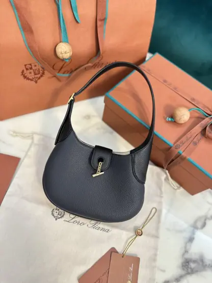  Loro Piana Bobbin Medium Leather Hobo Bag #3727 - Image 5