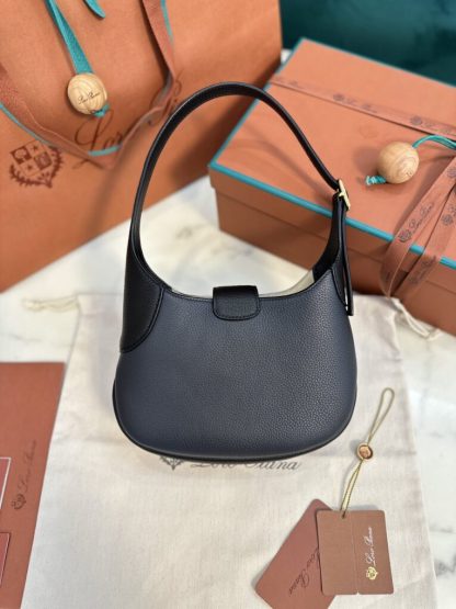  Loro Piana Bobbin Medium Leather Hobo Bag #3727 - Image 4