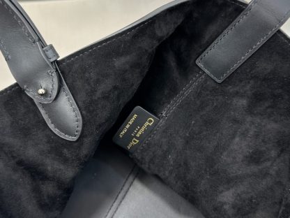  Medium Dior Toujours Bag Black Macrocannage Calfskin #3622 - Image 18