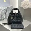  Small Dior Toujours Bag Black Macrocannage Calfskin #3619 - Image 4