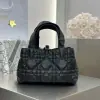  Small Dior Toujours Bag Black Macrocannage Calfskin #3619 - Image 8