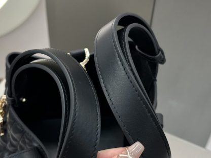  Small Dior Toujours Bag Black Macrocannage Calfskin #3619 - Image 7