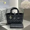 Replica Small Dior Toujours Bag Black Macrocannage Calfskin #3619