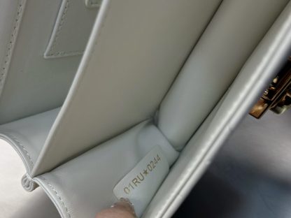  Mini Dior Ange Bag Latte Macrocannage Lambskin White #3617 - Image 12