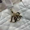  Medium Dior Toujours Bag White Macrocannage Calfskin #3621 - Image 12
