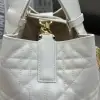  Small Dior Toujours Bag White Macrocannage Calfskin #3620 - Image 15