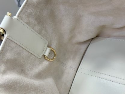  Small Dior Toujours Bag White Macrocannage Calfskin #3620 - Image 10