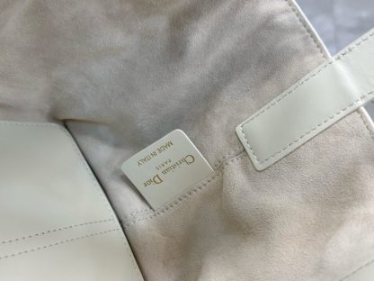  Small Dior Toujours Bag White Macrocannage Calfskin #3620 - Image 13