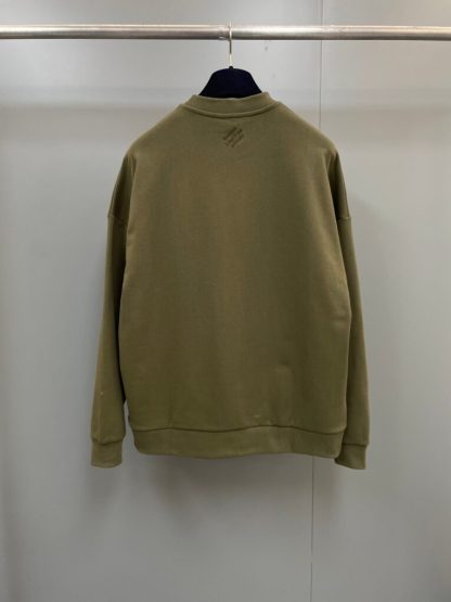  Louis Vuitton Men's Cotton Signature Crewneck Olive 1AFJHB #3607 - Image 9