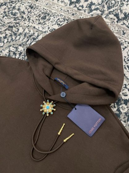  Louis Vuitton Men's Embellished Cotton Hoodie 1AFWVV #3606 - Image 5
