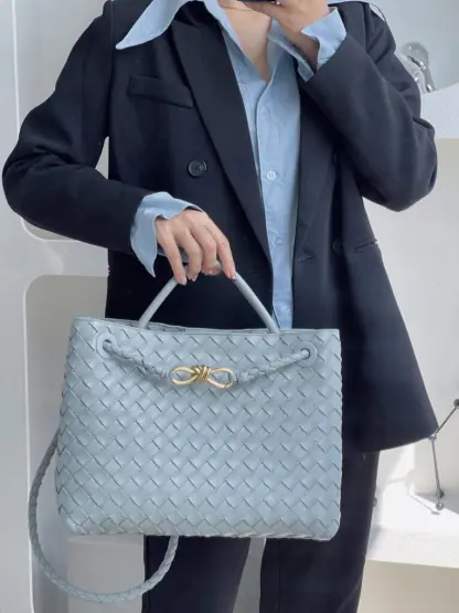  Bottega Veneta Medium Andiamo Tote Bag Top handle bag Sterling #3644 - Image 3