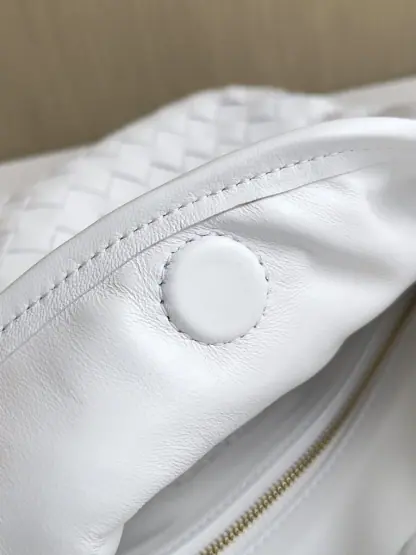  Bottega Veneta Small Hop White Shoulder Bag Calf Leather #3699 - Image 4