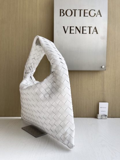  Bottega Veneta Small Hop White Shoulder Bag Calf Leather #3699 - Image 5