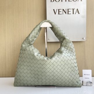 Replica Bottega Veneta Small Hop Travertine Shoulder Bag Calf Leather #3698