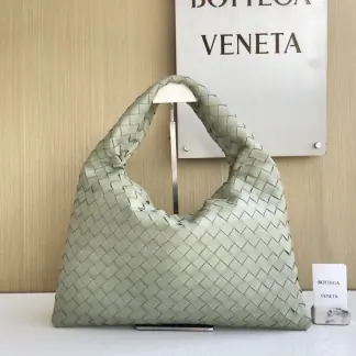 Replica Bottega Veneta Small Hop Travertine Shoulder Bag Calf Leather #3698