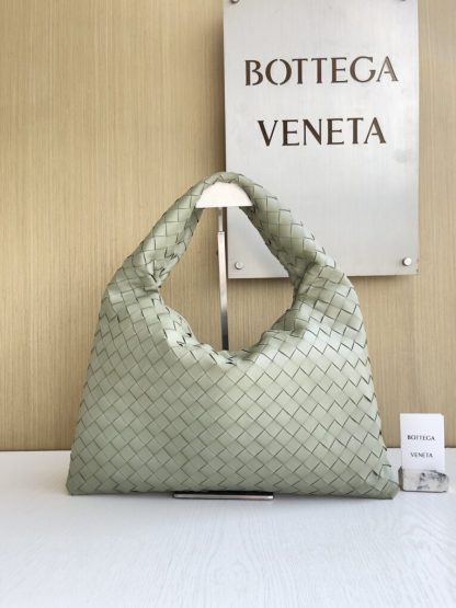 Replica Bottega Veneta Small Hop Travertine Shoulder Bag Calf Leather #3698