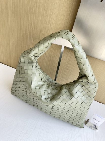  Bottega Veneta Small Hop Travertine Shoulder Bag Calf Leather #3698 - Image 7