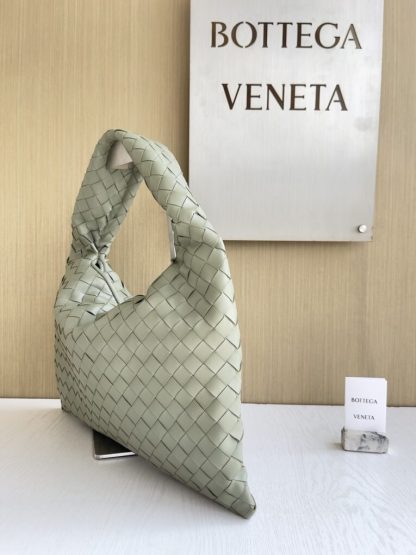  Bottega Veneta Small Hop Travertine Shoulder Bag Calf Leather #3698 - Image 9
