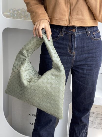  Bottega Veneta Small Hop Travertine Shoulder Bag Calf Leather #3698 - Image 5
