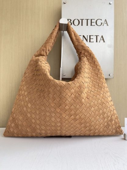 Replica Bottega Veneta Suede Large Hop Brown Shoulder Bag #3687
