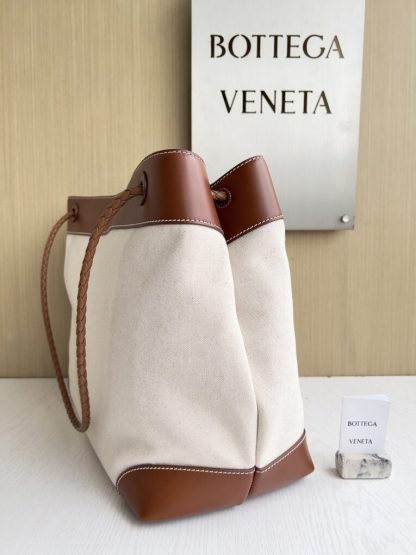  Bottega Veneta Canvas Large Andiamo Tote Bag Top handle bag #3653 - Image 6