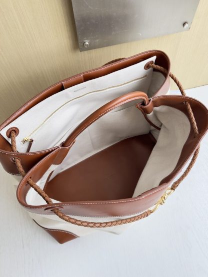  Bottega Veneta Canvas Large Andiamo Tote Bag Top handle bag #3653 - Image 7