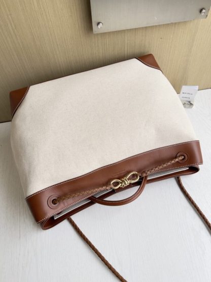  Bottega Veneta Canvas Large Andiamo Tote Bag Top handle bag #3653 - Image 8
