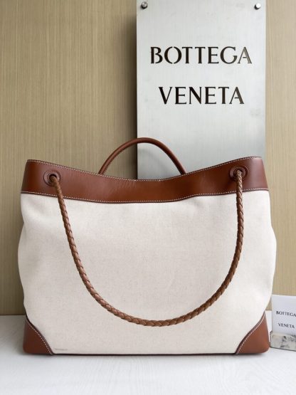  Bottega Veneta Canvas Large Andiamo Tote Bag Top handle bag #3653 - Image 9