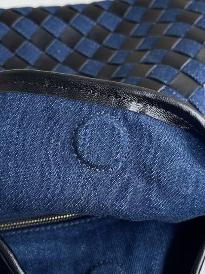 Bottega Veneta Small Hop Shoulder bag with Intrecciato craftsmanship in leather and denim #3655 - Image 4