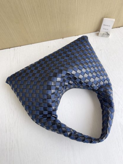  Bottega Veneta Small Hop Shoulder bag with Intrecciato craftsmanship in leather and denim #3655 - Image 9