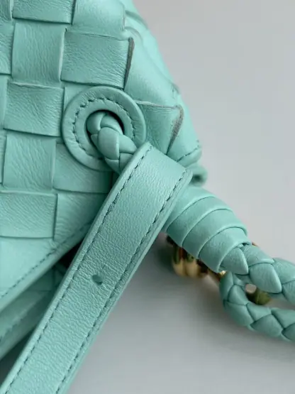  Bottega Veneta Small Parachute Shoulder Bag 796596 Green oasis #3715 - Image 9