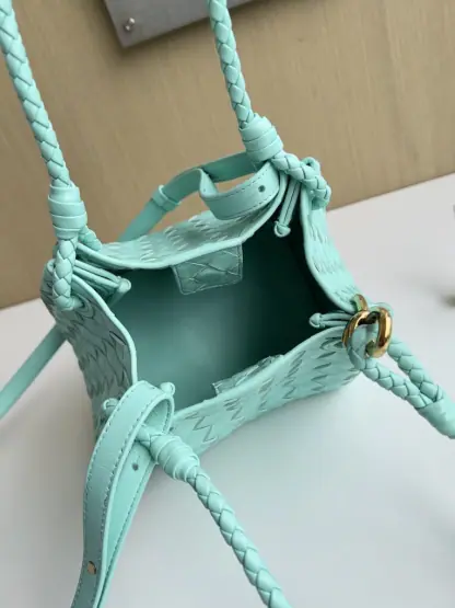  Bottega Veneta Small Parachute Shoulder Bag 796596 Green oasis #3715 - Image 10