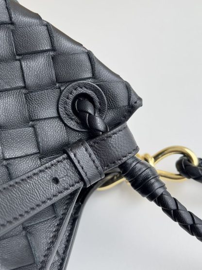  Bottega Veneta Small Parachute Shoulder Bag 796596 Black #3712 - Image 10