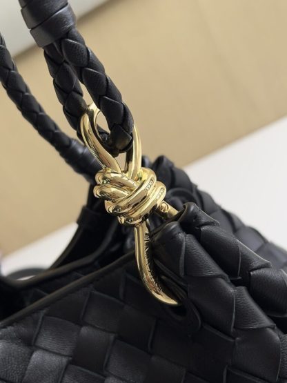  Bottega Veneta Small Parachute Shoulder Bag 796596 Black #3712 - Image 8