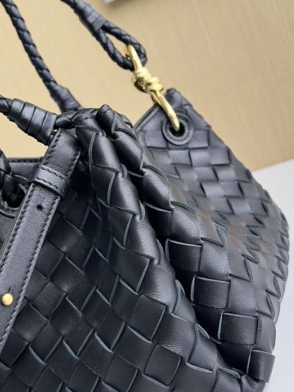  Bottega Veneta Small Parachute Shoulder Bag 796596 Black #3712 - Image 12