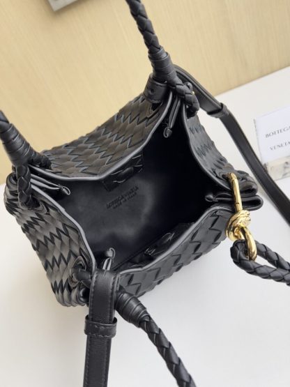  Bottega Veneta Small Parachute Shoulder Bag 796596 Black #3712 - Image 13