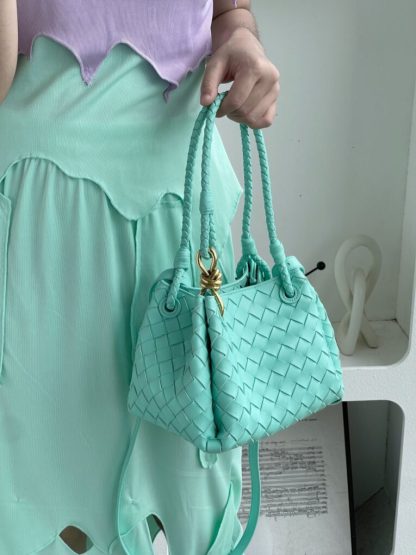  Bottega Veneta Small Parachute Shoulder Bag 796596 Green oasis #3715 - Image 2