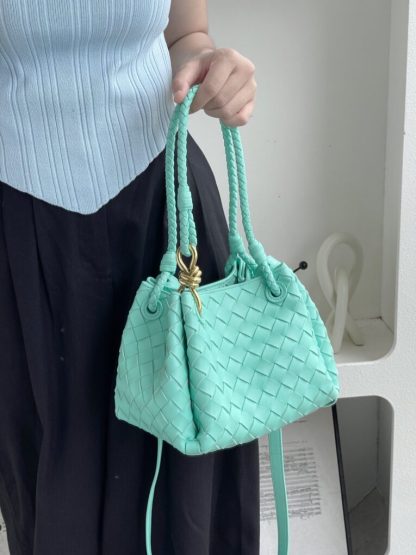  Bottega Veneta Small Parachute Shoulder Bag 796596 Green oasis #3715 - Image 5
