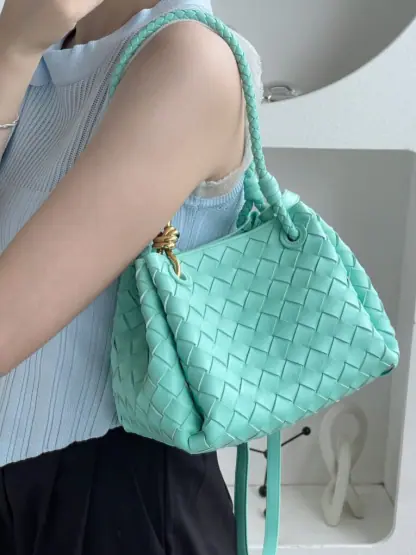  Bottega Veneta Small Parachute Shoulder Bag 796596 Green oasis #3715 - Image 3