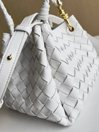  Bottega Veneta Small Parachute Shoulder Bag 796596 Sea salt #3713 - Image 5