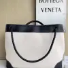  Bottega Veneta Canvas Large Andiamo Tote Bag Black with Canvas #3654 - Image 11