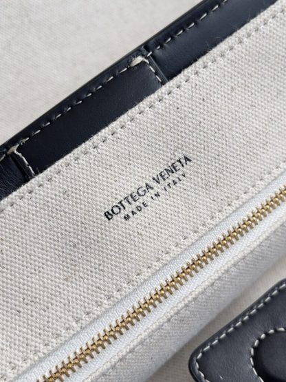  Bottega Veneta Canvas Large Andiamo Tote Bag Black with Canvas #3654 - Image 9
