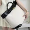  Bottega Veneta Canvas Large Andiamo Tote Bag Black with Canvas #3654 - Image 2
