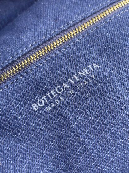  Bottega Veneta Large Hop Shoulder bag with Intrecciato craftsmanship in leather and denim #3656 - Image 9