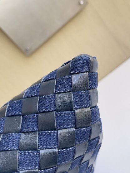  Bottega Veneta Large Hop Shoulder bag with Intrecciato craftsmanship in leather and denim #3656 - Image 7