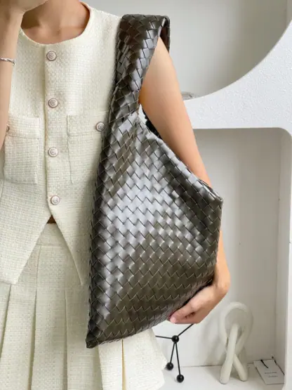  Bottega Veneta Large Hop Kaki Shoulder Bag #3685 - Image 5