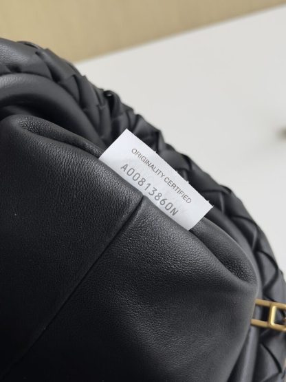  Bottega Veneta Teen Lauren 1980 With Chain Bag Black #3711 - Image 4